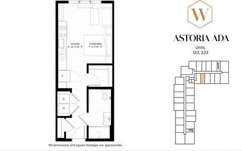 Astoria ADA Floor Plan at The Whitley, Minnesota, 55101
